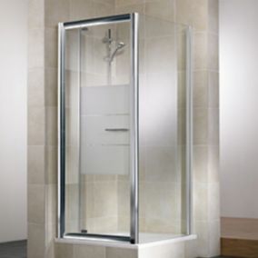 Paroi de douche latérale pour porte pivotante l.80 x H.185 cm, verre transparent, profilé chromé, Schulte Impériale