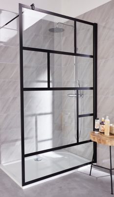 Paroi De Douche Loft Noir 90 Cm Castorama