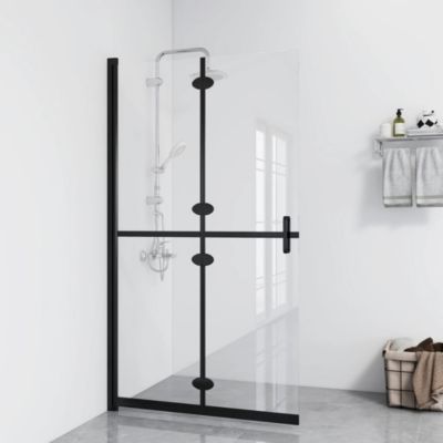Paroi de douche pliable Verre ESG transparent 100x190 cm vidaXL
