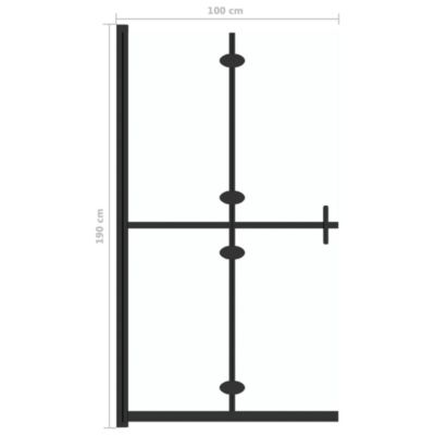 Paroi de douche pliable Verre ESG transparent 100x190 cm vidaXL
