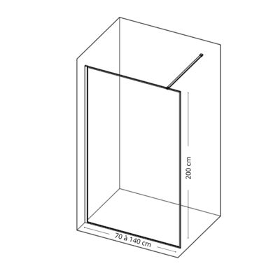 Paroi de douche transparent KINEDO Solo 6+ 80cm profilé Blanc grainé — free download