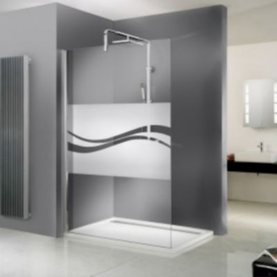 Paroi de douche verre transparent décor liane l.120 cm, Schulte Free