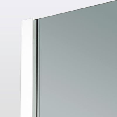 Paroi de douche walk in Cooke & Lewis Zilia fumé 80 cm et volet 45 cm