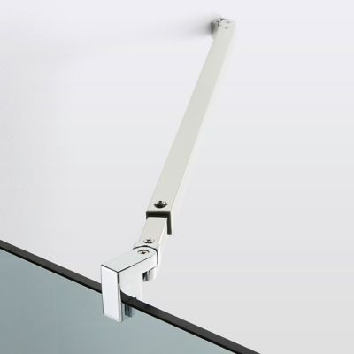 Paroi de douche walk in Cooke & Lewis Zilia fumé 80 cm et volet 45 cm