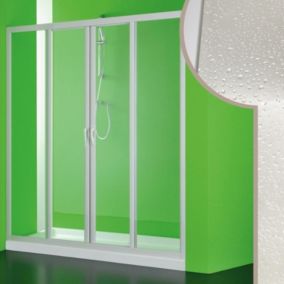 Paroi douche 120 CM en acrylique mod. Mercurio 2 avec ouverture centrale