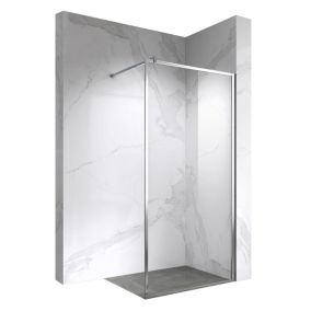 Paroi douche Italienne LUCIA 110 x 200 cm, verre 8mm, transparent, anticalcaire - Saniverre