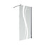 Paroi latérale fixe pour porte de douche pivotante, 80 cm, NewStyle Schulte, verre transparent anticalcaire, Liane
