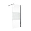 Paroi latérale fixe pour porte de douche pivotante 80 cm NewStyle Schulte verre transparent anticalcaire dépoli light