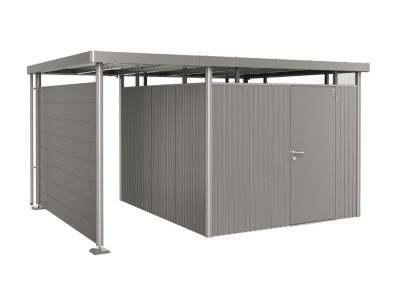 Paroi latérale pour auvent Biohort gris quartz pour abri de jardin Highline H5/H6