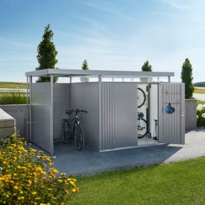 Paroi latérale pour auvent Biohort gris quartz pour abri de jardin Highline H5/H6