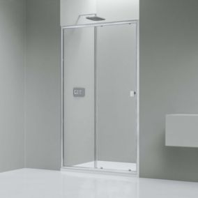 Paroi porte de douche en niche, NANO verre véritable transparent EX505, hauteur 195cm, largeur 120cm