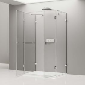 Parois de douche DELUXE, forme en U centre du mur NANO EX412, 90 x 90 x 195 cm