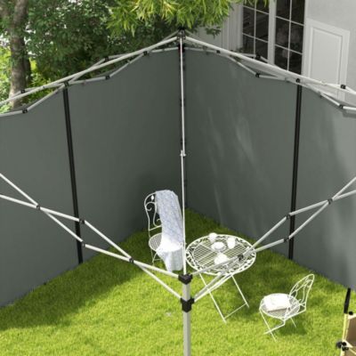 Parois latérales de rechange barnum panneaux latéraux pour tonnelle 3 x 3 ou 3 x 6 m - lot de 2 pièces - gris foncé