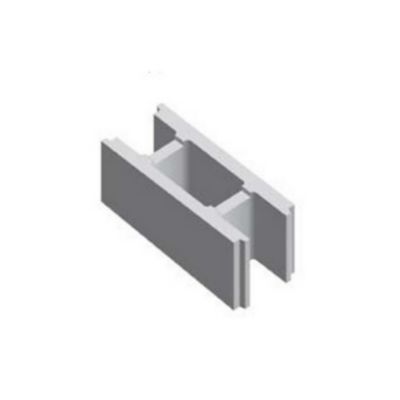 Parpaing à bancher béton 25 x 20 x 50 cm gris