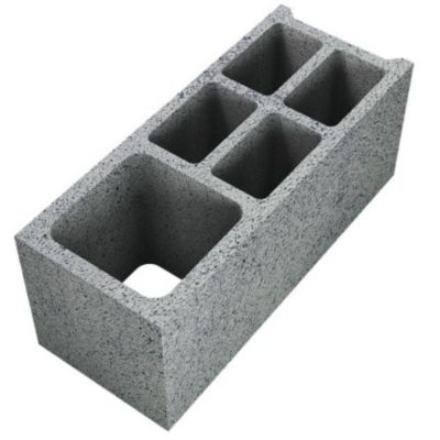 Parpaing d'angle creux béton 20 x 20 x 50cm