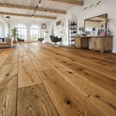 Parquet Chêne Contrecollé verni brossé Naturel Campagne Evasion XXL - 260X15X2200mm - 4mm de couche d'usure