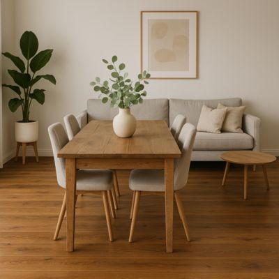 Parquet contrecollé Chêne naturel - Lame droite - Huilé - Fumé foncé 1900x190x14mm
