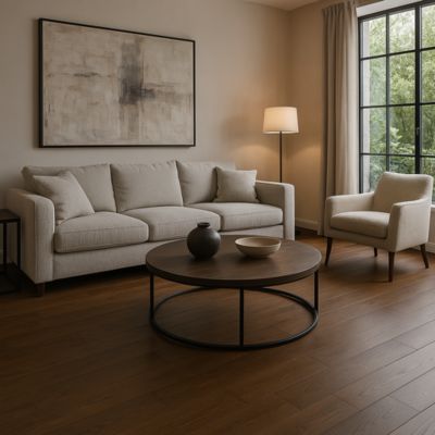 Parquet contrecollé Chêne naturel - Lame droite - Huilé - Fumé foncé - 2200x260x15mm