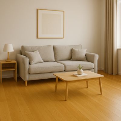 Parquet contrecollé Chêne naturel - Lame droite - Huilé - Lissé Doux - 1900x190x14mm