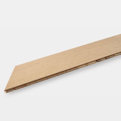 Parquet contrecollé à coller point de hongrie en chêne GoodHome Eslov finition vernis mat coloris naturel L.54 x l.9 x ép.1,4 cm
