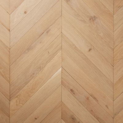 Parquet contrecollé à coller point de hongrie en chêne GoodHome Eslov finition vernis mat coloris naturel L.54 x l.9 x ép.1,4 cm