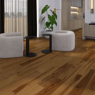 Parquet contrecollé clipsable aspect chêne rustique l.18 x L.109,2 cm x ép.14 mm GoodHome Skara