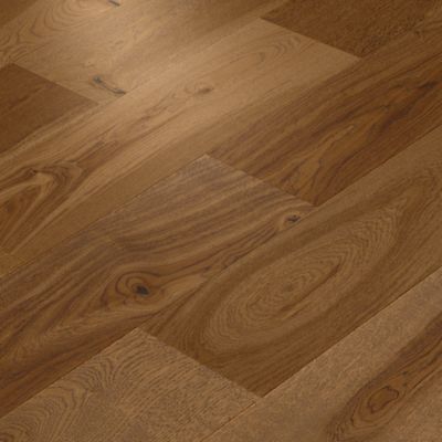 Parquet contrecollé clipsable aspect chêne rustique l.18 x L.109,2 cm x ép.14 mm GoodHome Skara
