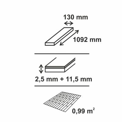 Parquet contrecollé clipsable Belve M en chêne verni blanc