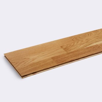 Parquet contrecollé clipsable Bishorn XXL en chêne verni aspect naturel