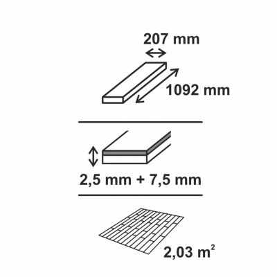 Parquet contrecollé clipsable Bishorn XXL en chêne verni aspect naturel