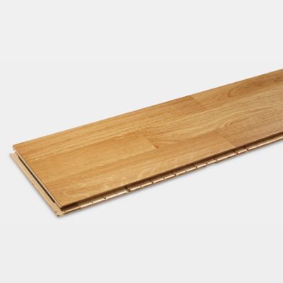 Parquet contrecollé clipsable Elkins XXL en chêne verni aspect naturel