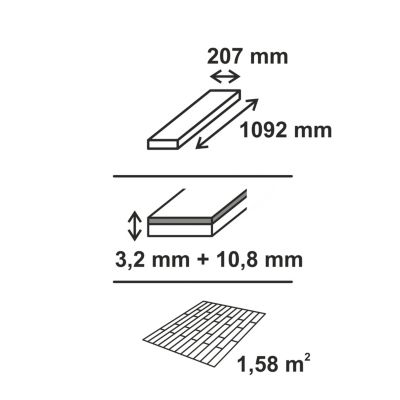 Parquet contrecollé clipsable Elkins XXL en chêne verni aspect naturel