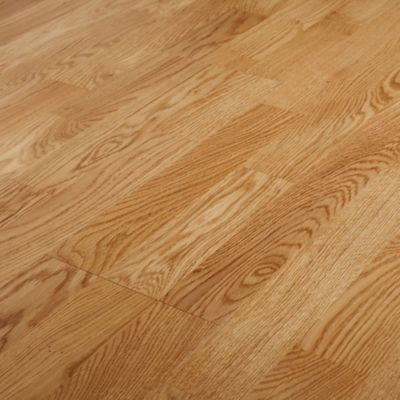 Parquet contrecollé clipsable Elkins XXL en chêne verni aspect naturel