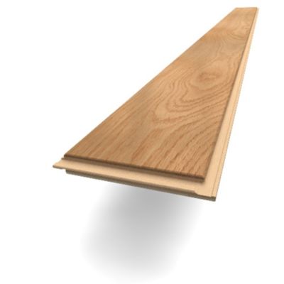 Parquet contrecollé clipsable en chêne blond mat l. 13,9 x L.121 cm x ép.14 mm