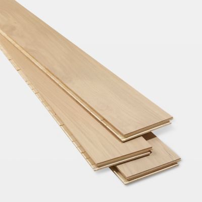 Parquet contrecollé clipsable en chêne GoodHome Isaberg finition huilée coloris naturel l.14,8 x ép.1,4 cm