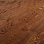 Parquet contrecollé clipsable en chêne GoodHome Usborne finition vernis satiné coloris marron l.12,5 x ép.1,4 cm