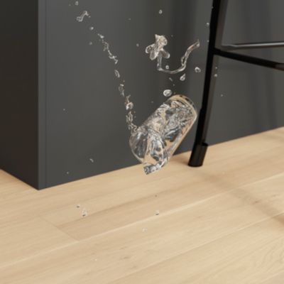 Parquet contrecollé clipsable Lulea L en chêne huilé naturel compatible pièces humides