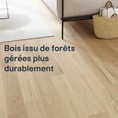 Parquet contrecollé clipsable Lulea M en chêne huilé naturel