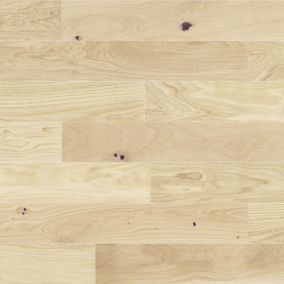 Parquet contrecollé clipsable Lulea M en chêne verni naturel rustique