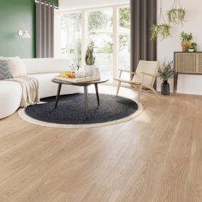 Parquet contrecollé clipsable Lulea XL en chêne huilé naturel