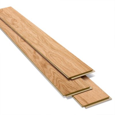 Parquet contrecollé clipsable Marigny bâtons rompus en chêne français verni blond
