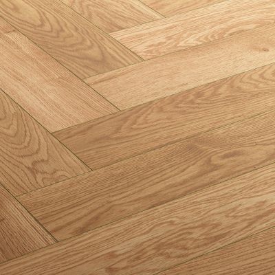 Parquet contrecollé clipsable Marigny bâtons rompus en chêne français verni blond