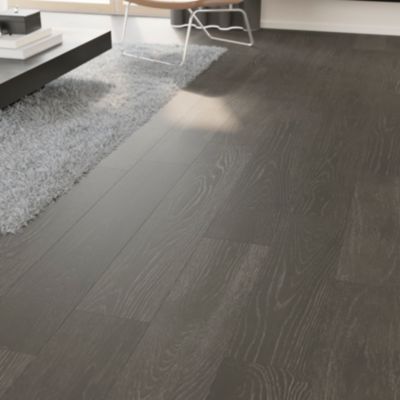 Parquet contrecollé clipsable Onshade XL en chêne huilé gris