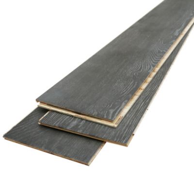 Parquet contrecollé clipsable Onshade XL en chêne huilé gris
