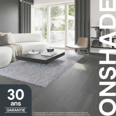 Parquet contrecollé clipsable Onshade XL en chêne huilé gris