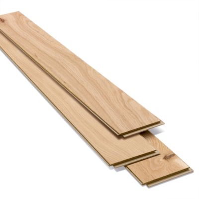Parquet contrecollé clipsable Padillac bâtons rompus en chêne français verni naturel