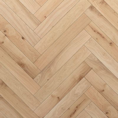Parquet contrecollé clipsable Padillac bâtons rompus en chêne français verni naturel