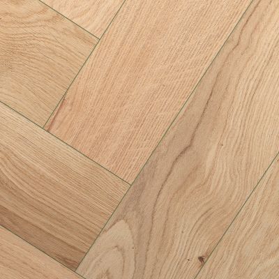 Parquet contrecollé clipsable Padillac bâtons rompus en chêne français verni naturel