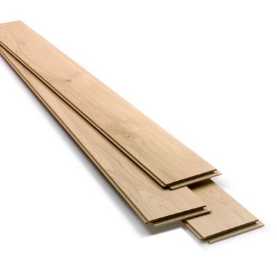 Parquet contrecollé clipsable Padillac L 200 cm en chêne français verni naturel