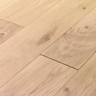 Parquet contrecollé clipsable Padillac L 200 cm en chêne français verni naturel